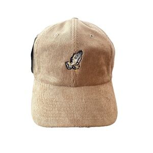 bestir Prayer Hands Beige Corduroy Dad Hat – OSFA – NWT